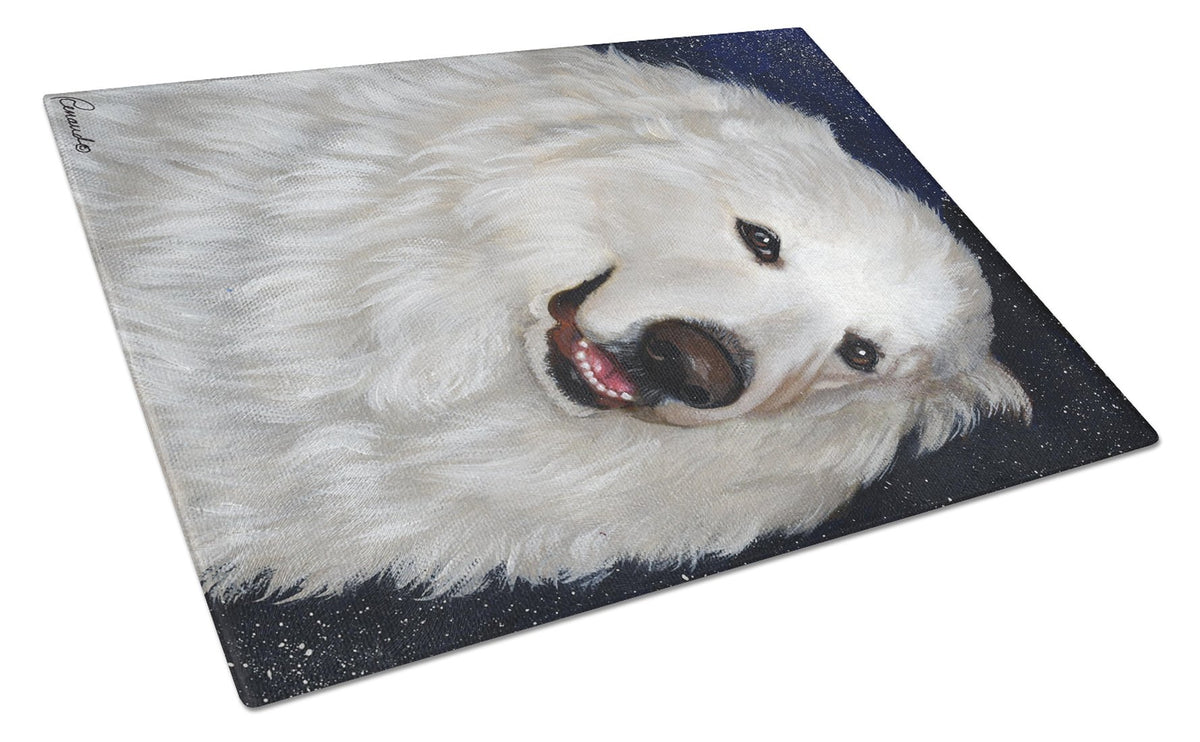 Great Pyrenees Meisha Glass Cutting Board Large PPP3104LCB by Caroline&#39;s Treasures