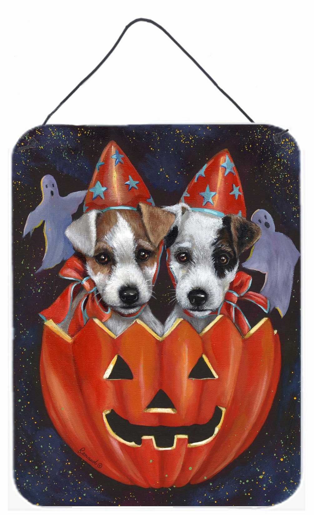 Buy this Jack Russell Terrier Halloween Wall or Door Hanging Prints PPP3105DS1216