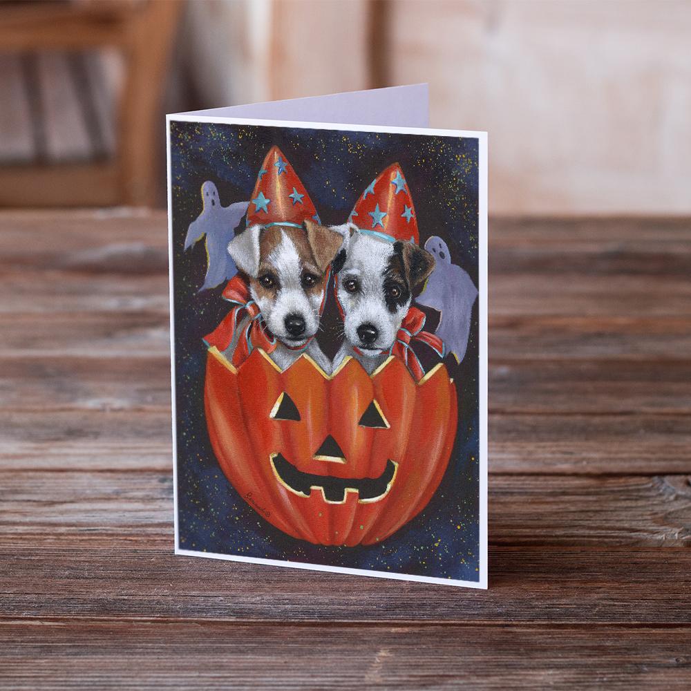 Jack Russell Terrier Halloween Greeting Cards and Envelopes Pack of 8 - the-store.com
