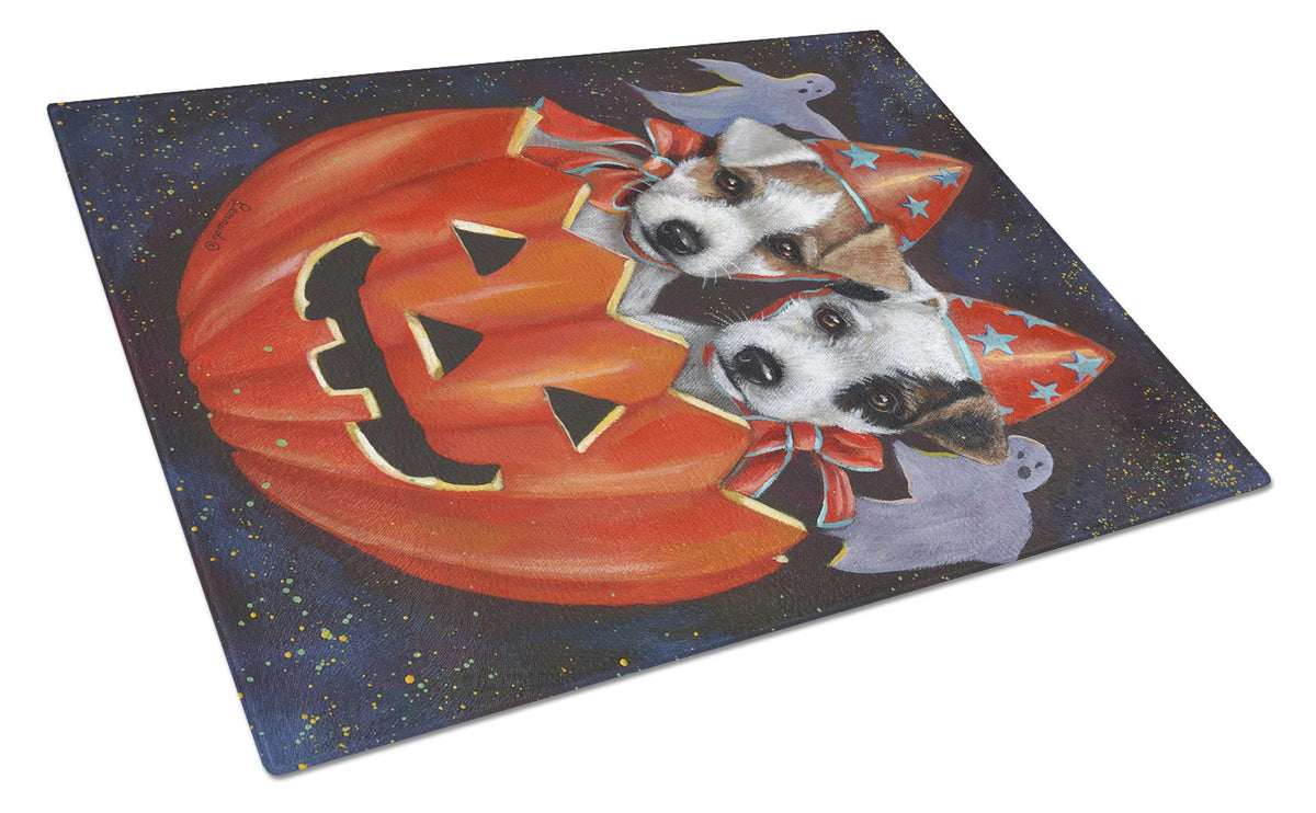 Jack Russell Terrier Halloween Glass Cutting Board Large PPP3105LCB by Caroline&#39;s Treasures
