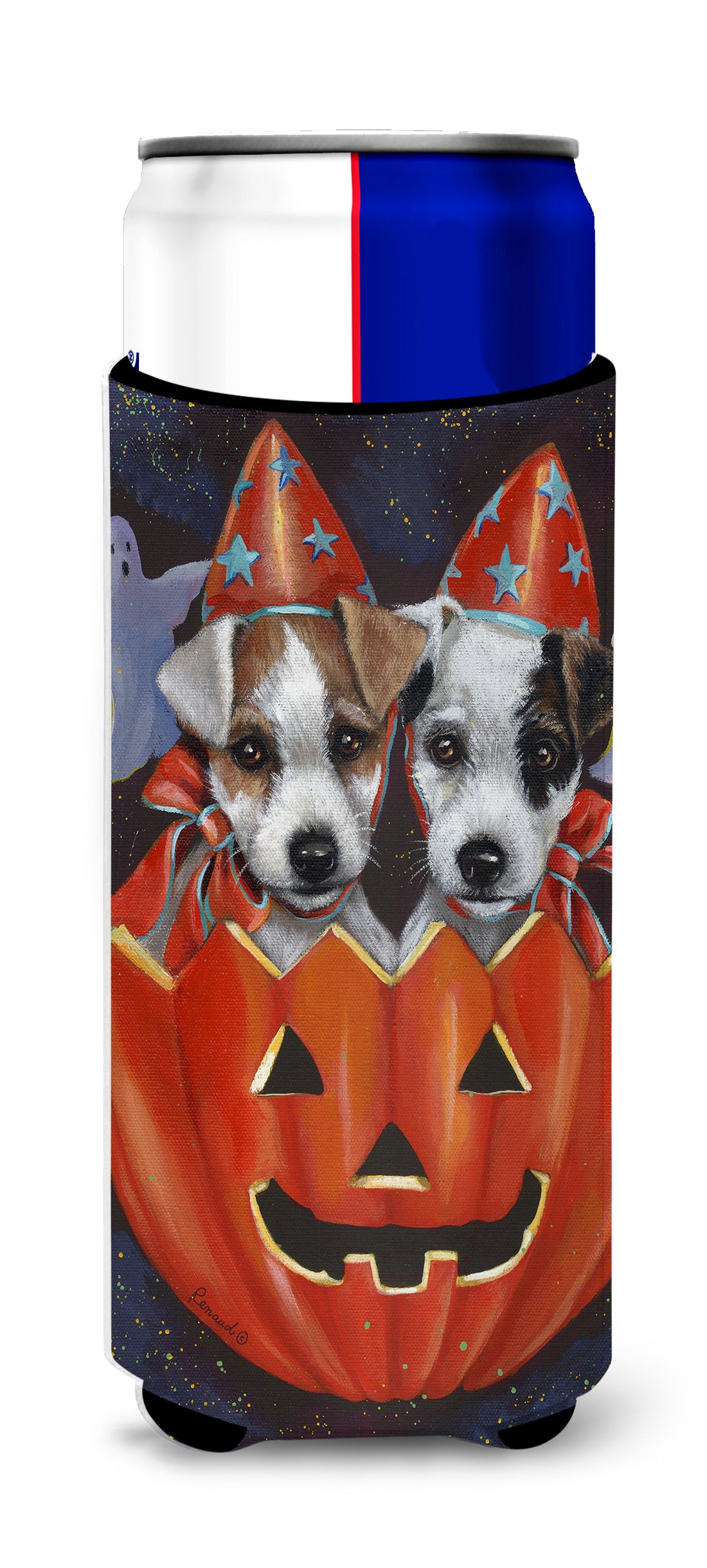 Jack Russell Terrier Halloween Ultra Hugger for slim cans PPP3105MUK  the-store.com.