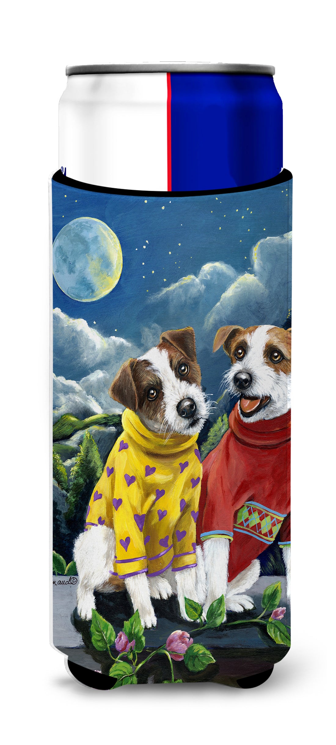 Jack Russell Terrier Moon Phase Ultra Hugger for slim cans PPP3106MUK
