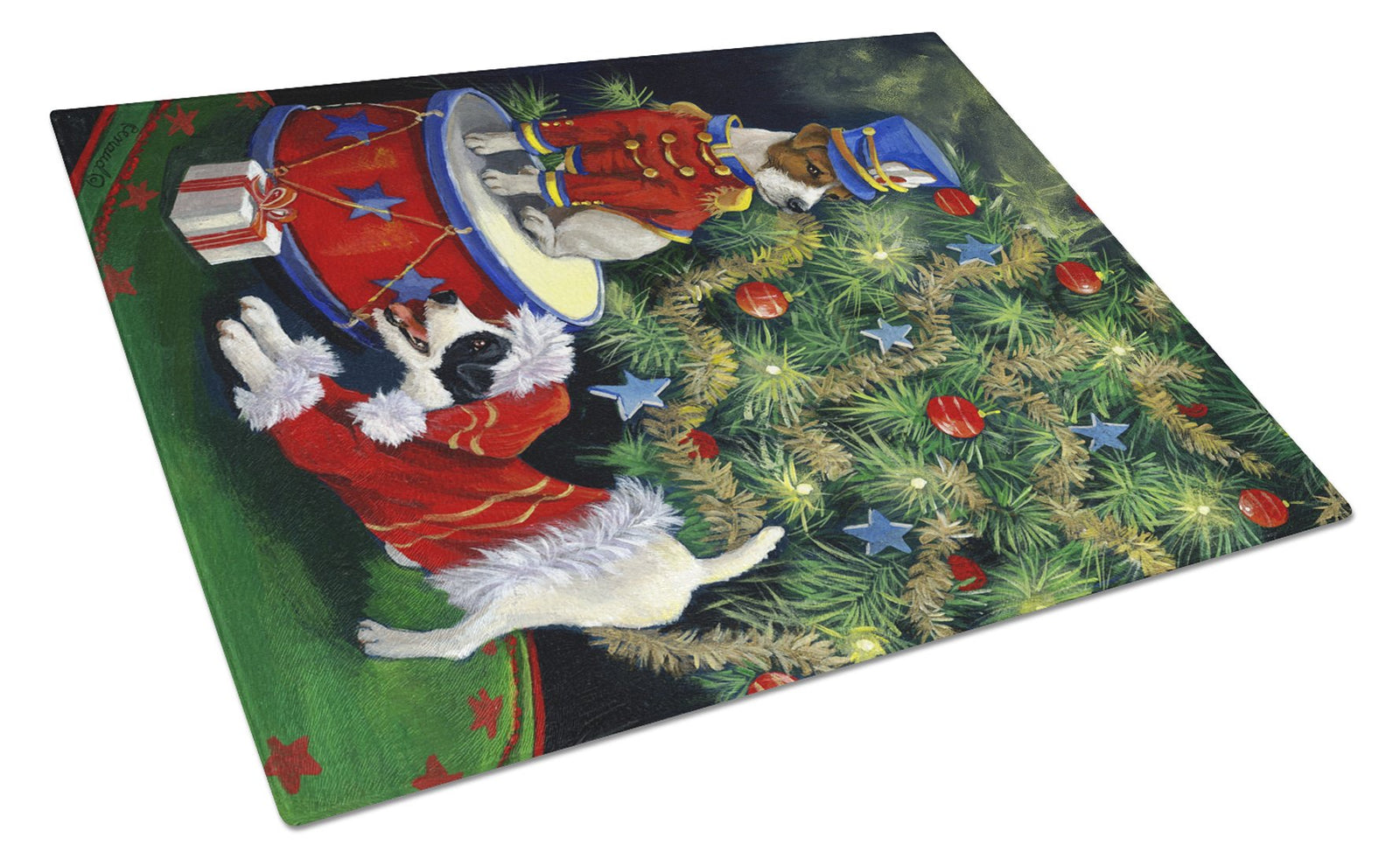 Jack Russell Christmas My Gift Glass Cutting Board Large PPP3107LCB by Caroline's Treasures
