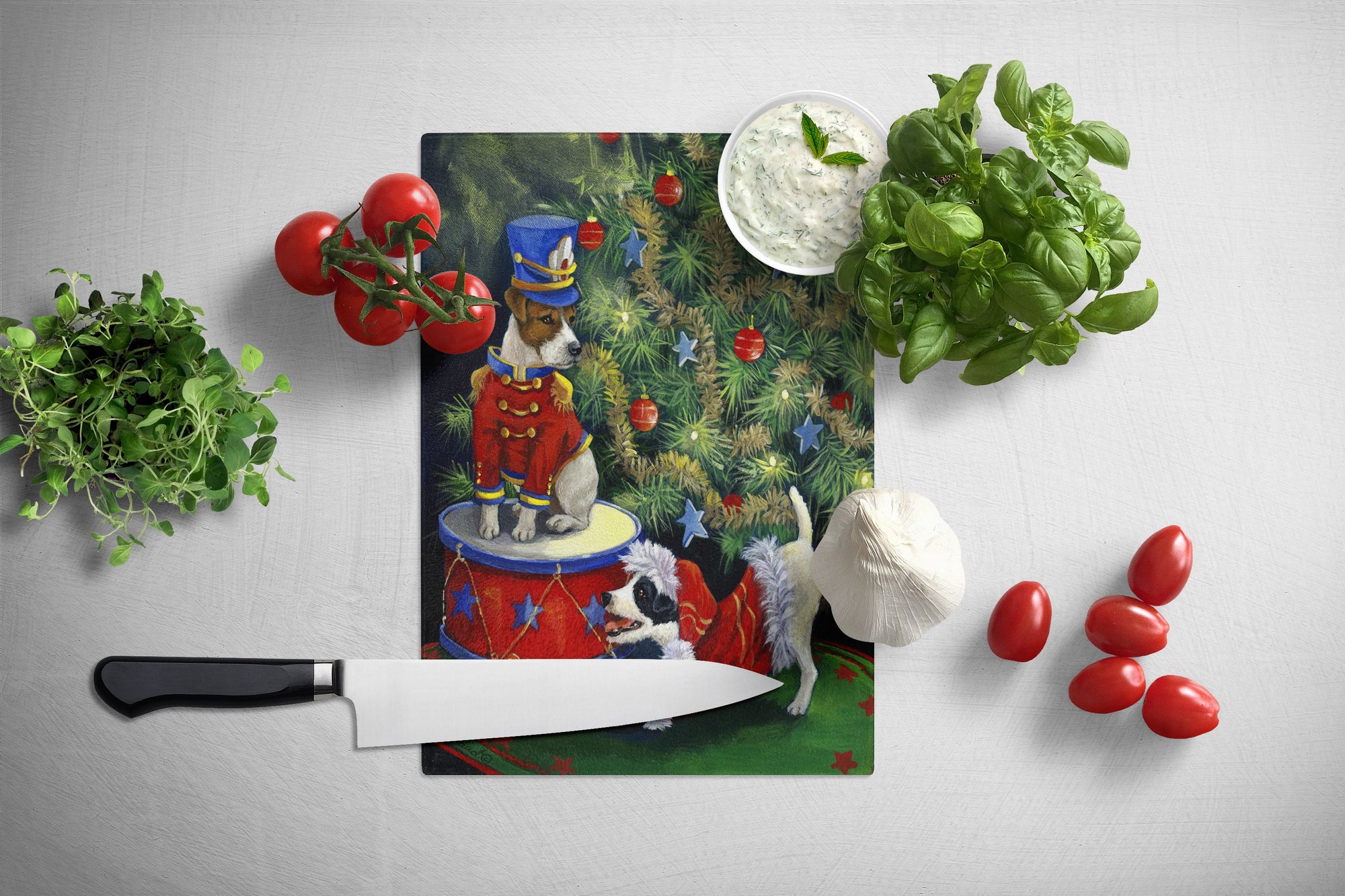 Jack Russell Christmas My Gift Glass Cutting Board Large PPP3107LCB by Caroline's Treasures