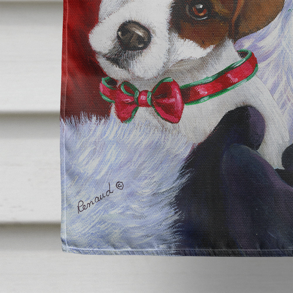 Jack Russell Christmas Santa Flag Canvas House Size PPP3108CHF