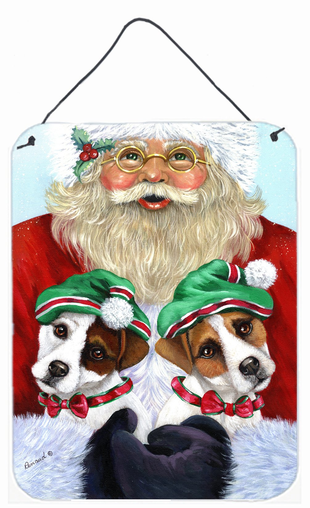Buy this Jack Russell Christmas Santa Wall or Door Hanging Prints PPP3108DS1216