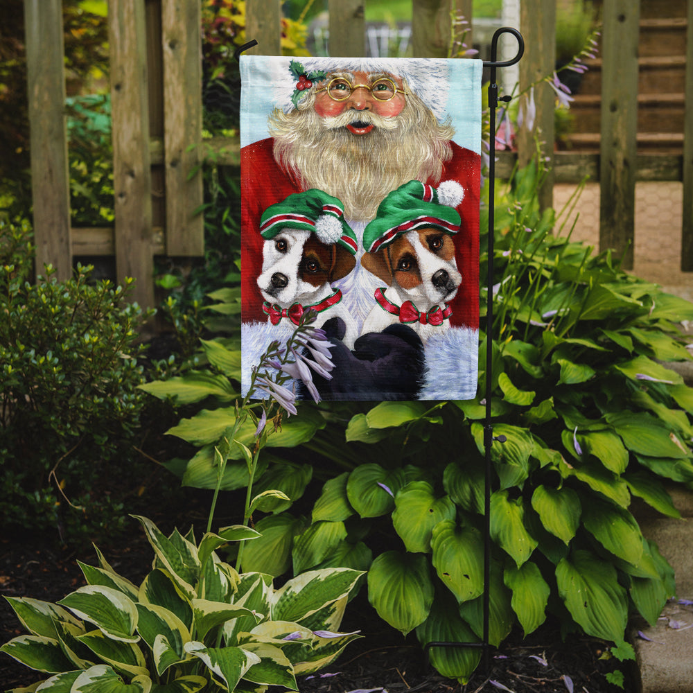 Jack Russell Christmas Santa Flag Garden Size PPP3108GF  the-store.com.