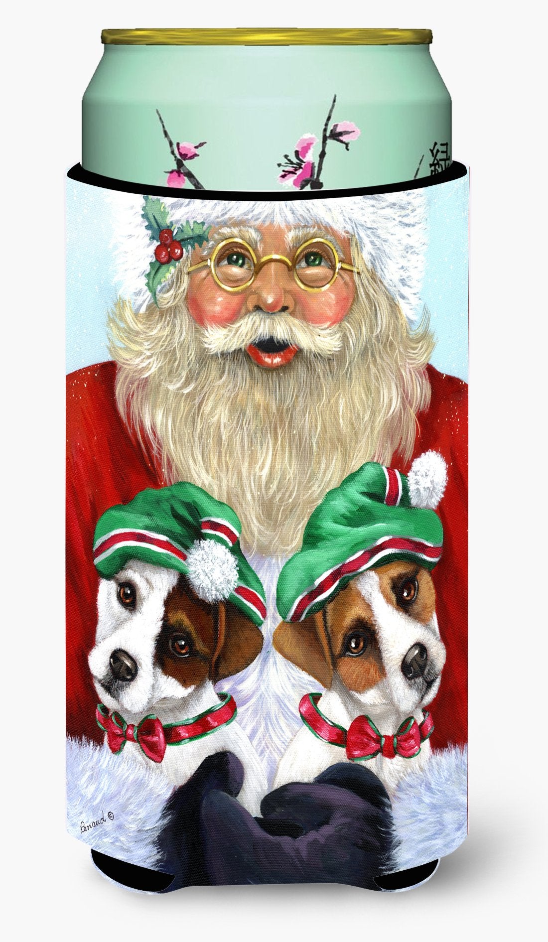 Jack Russell Christmas Santa Tall Boy Hugger PPP3108TBC by Caroline&#39;s Treasures