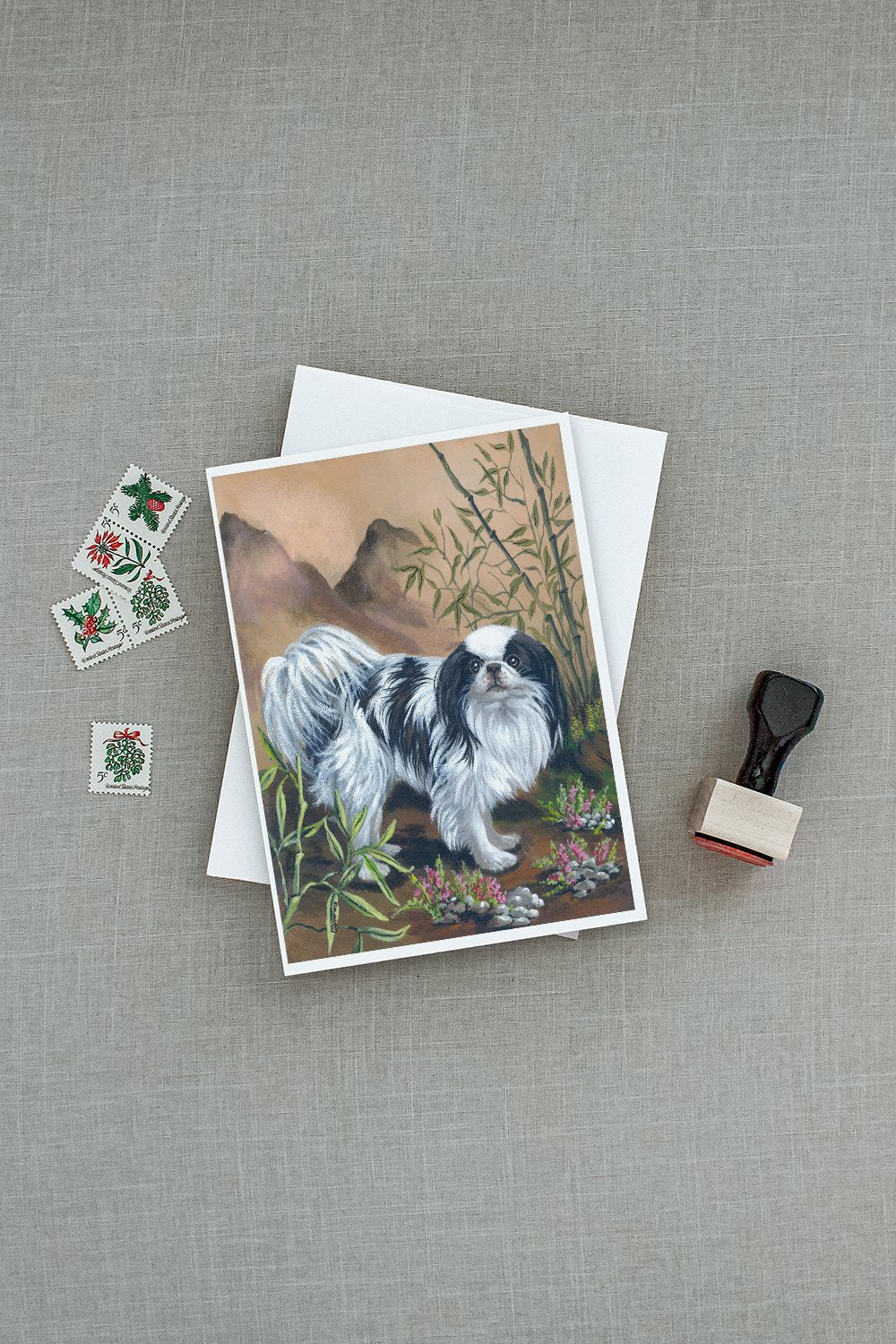 Japanese Chin Greeting Cards and Envelopes Pack of 8 - the-store.com