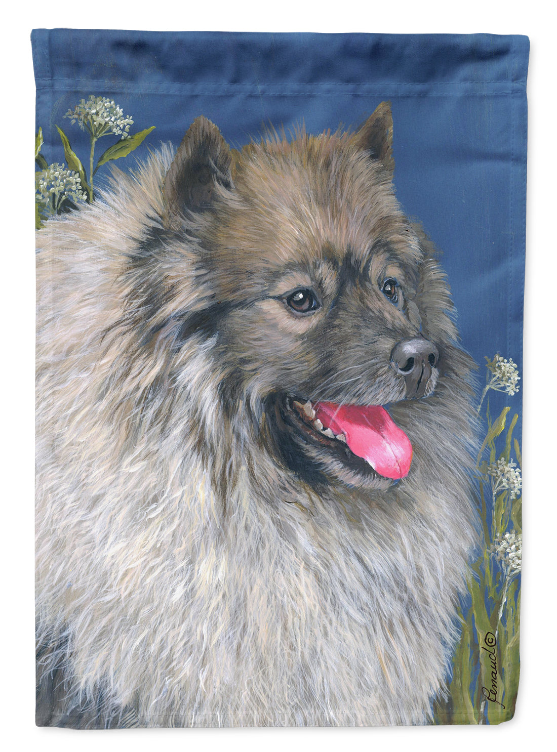 Caroline's Treasures Keeshond Flag Canvas House Size PPP3110CHF