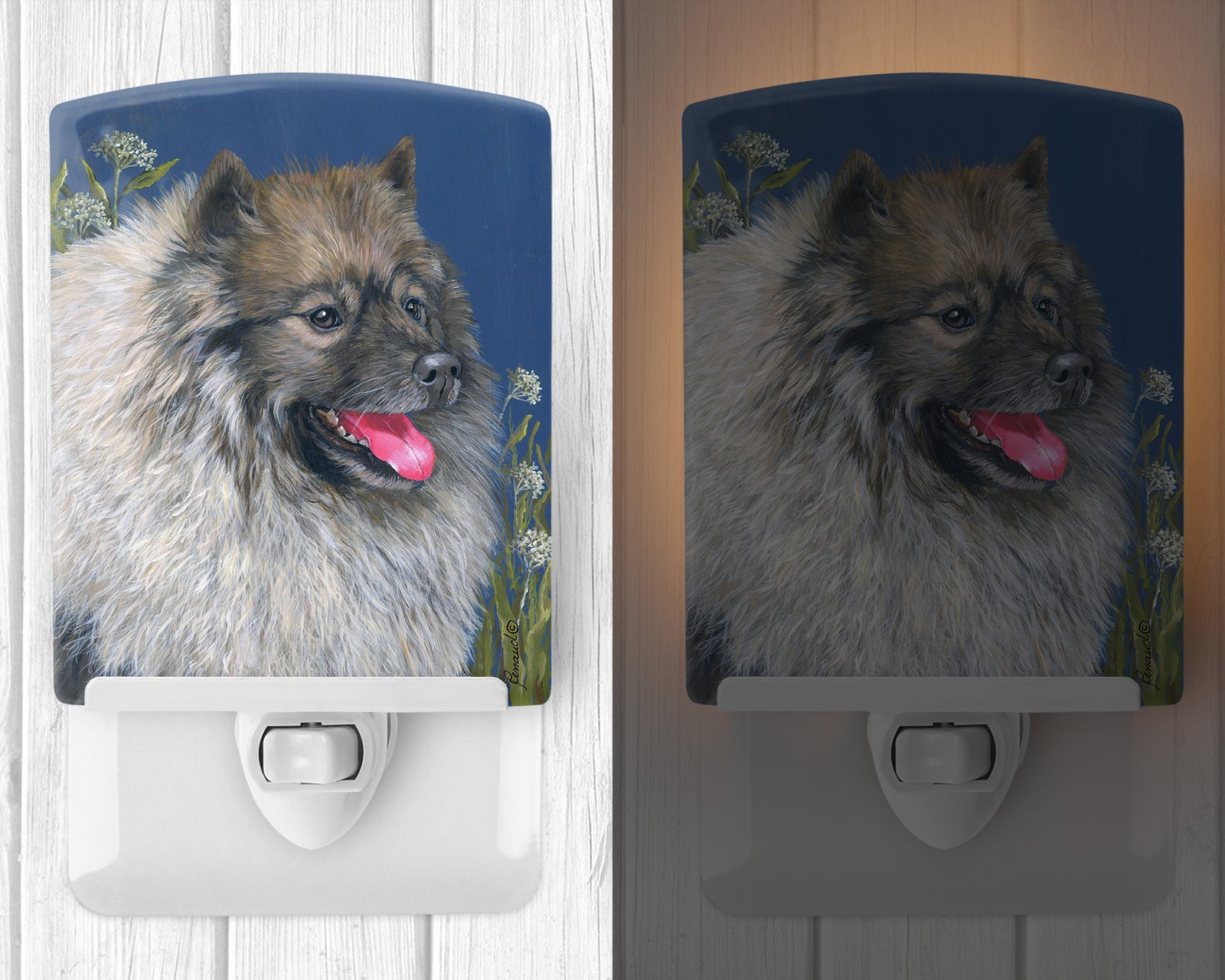 Caroline's Treasures Keeshond Ceramic Night Light PPP3110CNL