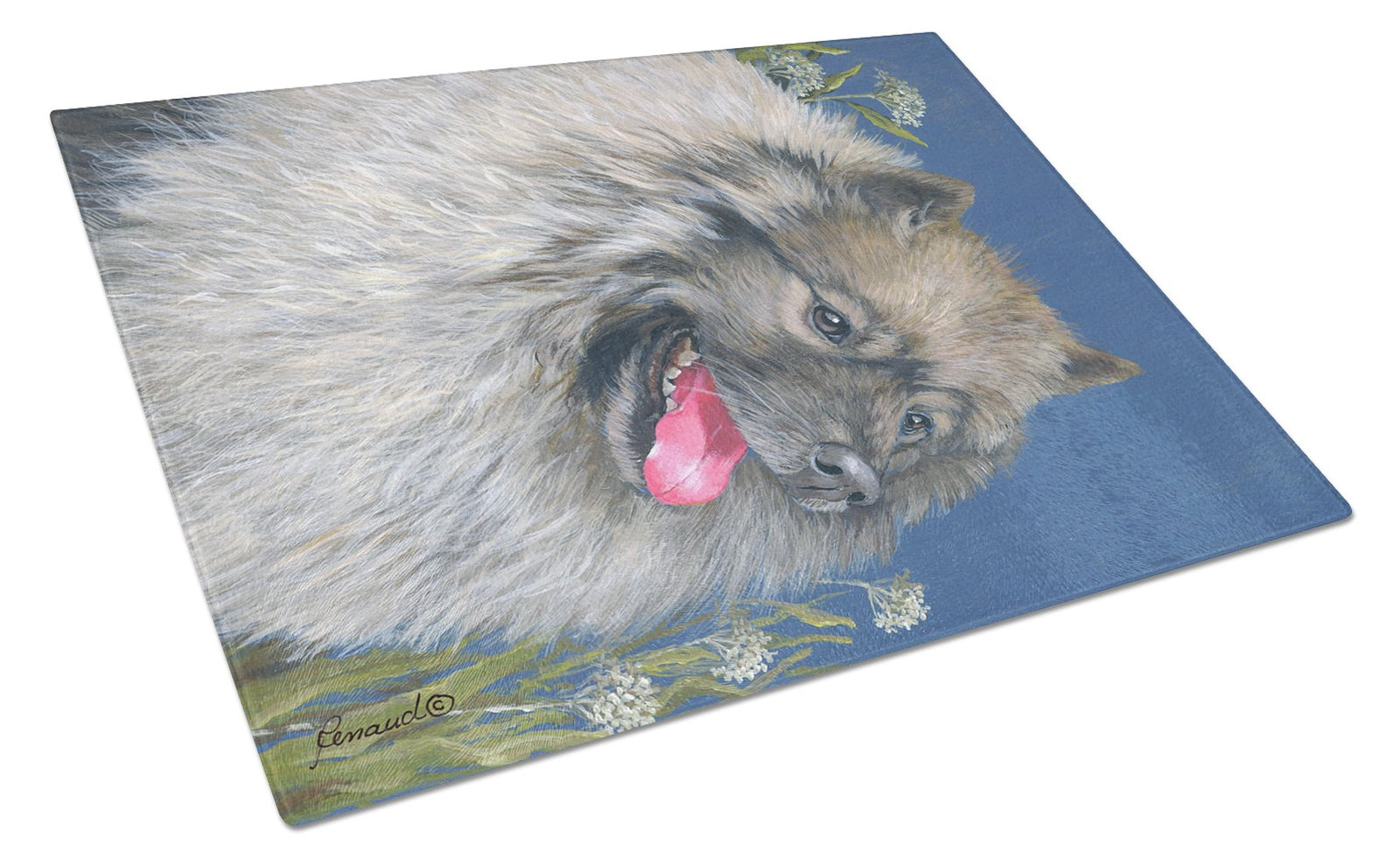 Caroline's Treasures Keeshond Glass Cutting Boards – Durable, Decorative Kitchen Art Large PPP3110LCB