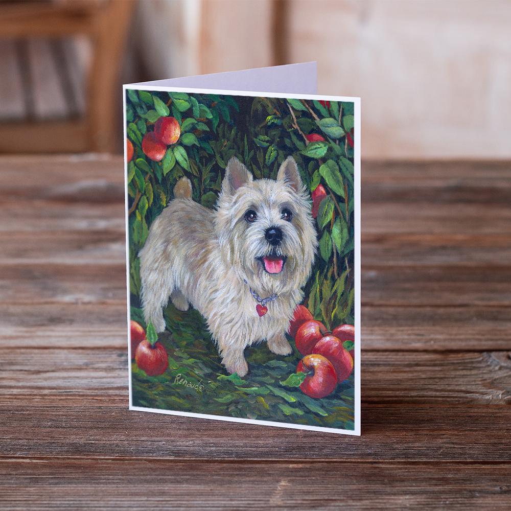 Norwich Terrier Apple Grove Greeting Cards and Envelopes Pack of 8 - the-store.com