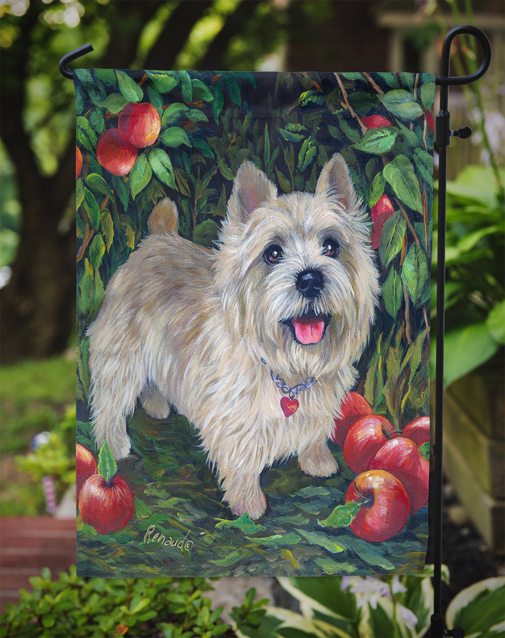 Norwich Terrier Apple Grove Flag Garden Size PPP3116GF
