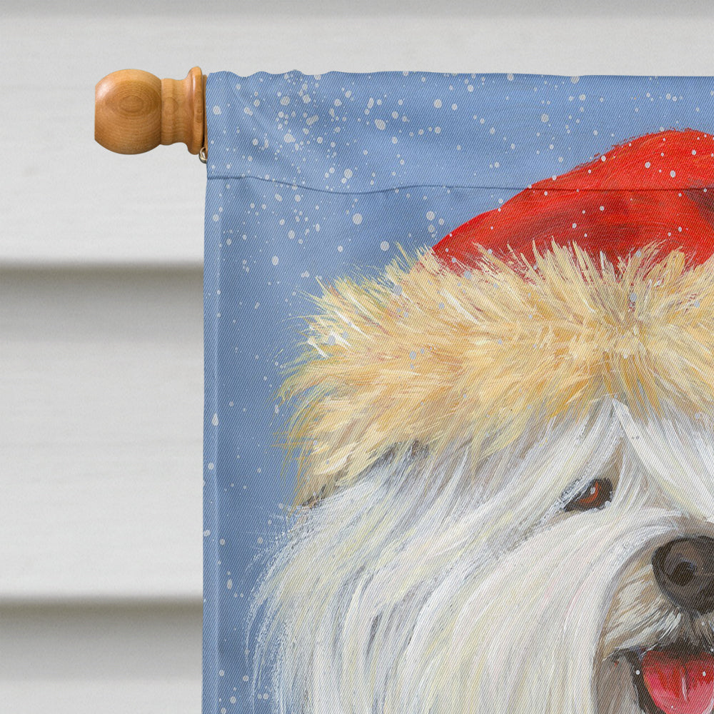 Old English Sheepdog Christmas Flag Canvas House Size PPP3117CHF
