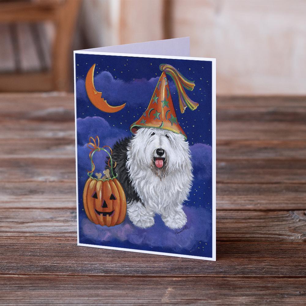 Old English Sheepdog Halloween Greeting Cards and Envelopes Pack of 8 - the-store.com