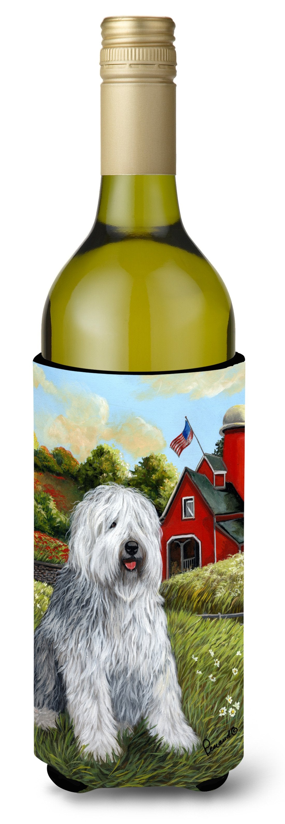 Old English Sheepdog Heaven Wine Bottle Hugger PPP3119LITERK by Caroline&#39;s Treasures
