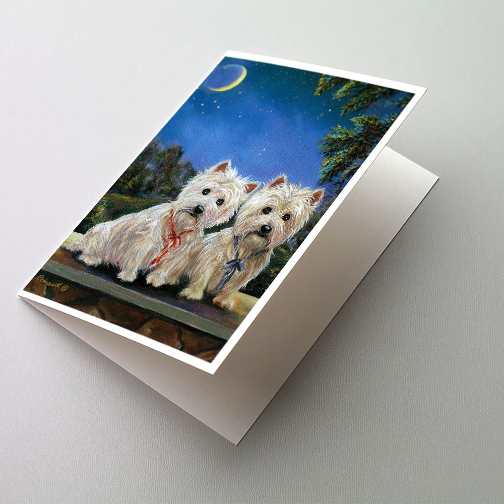 Buy this Westie Moonlight Stroll Greeting Cards and Envelopes Pack of 8