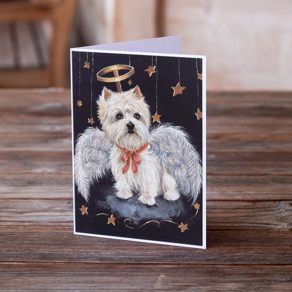 Westie Christmas Angel Greeting Cards and Envelopes Pack of 8 - the-store.com