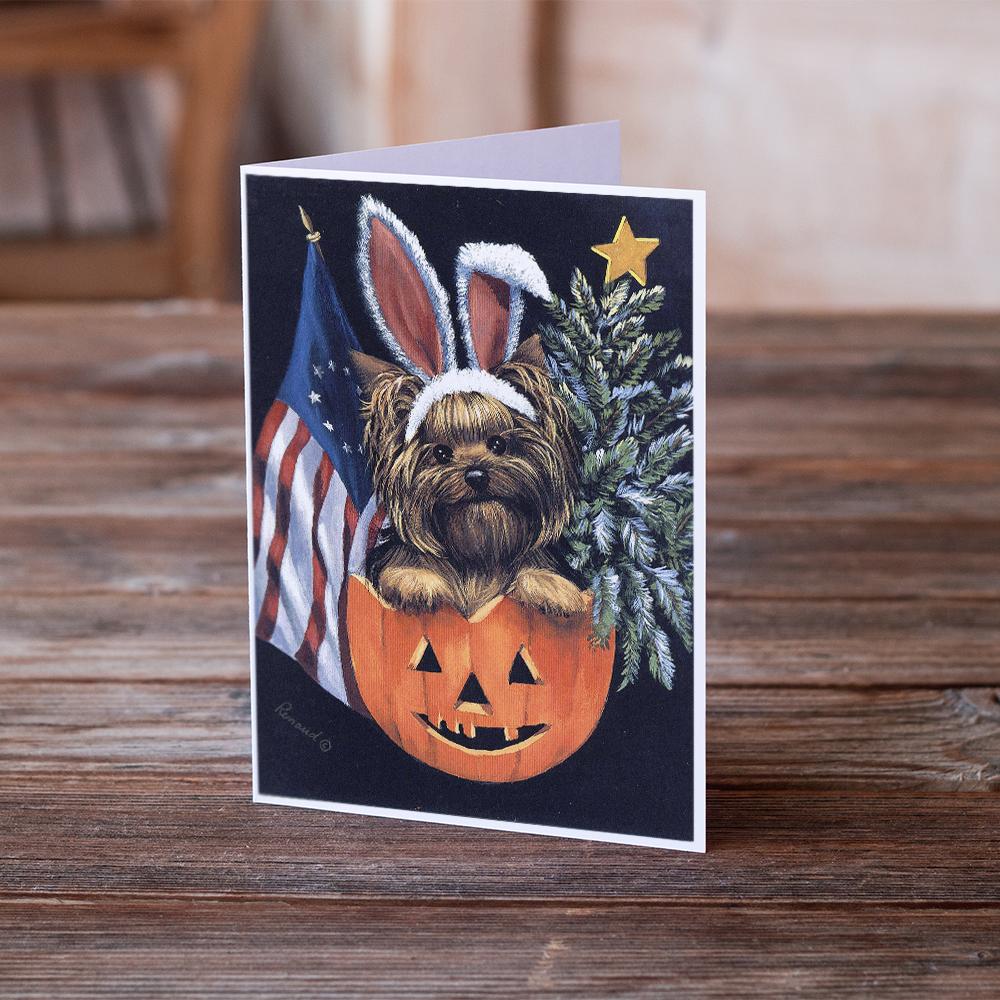 Yorkie for All Seasons Greeting Cards and Envelopes Pack of 8 - the-store.com