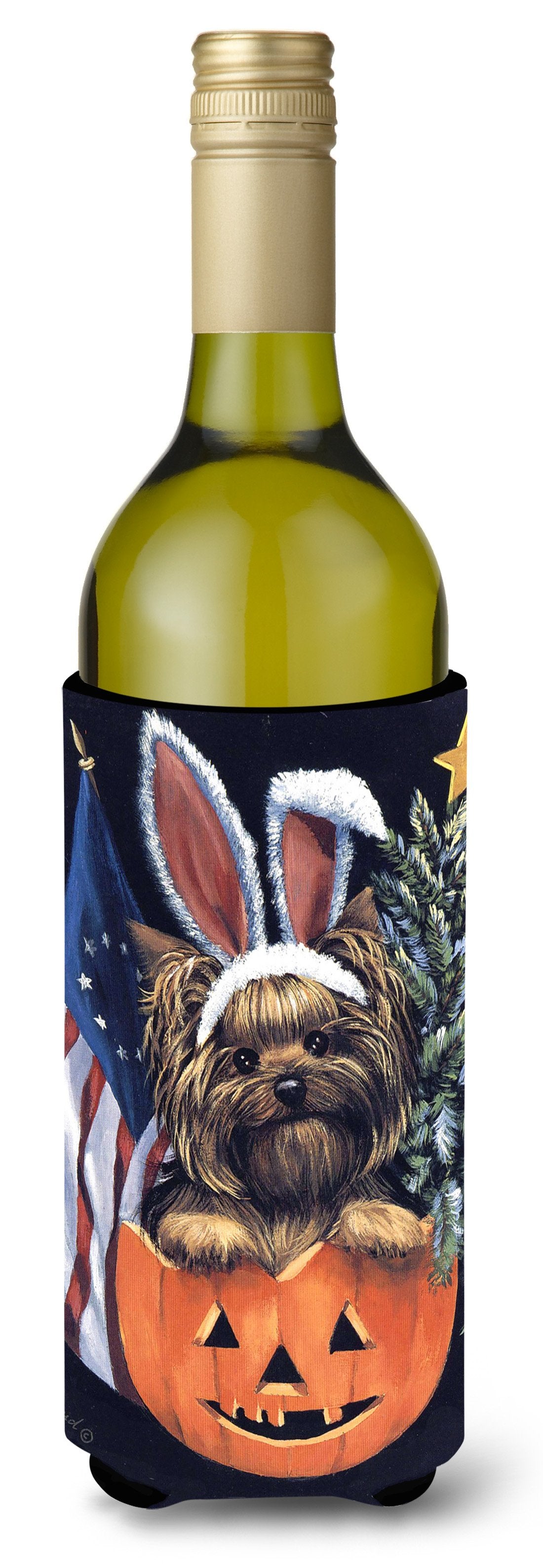 Yorkie for All Seasons Wine Bottle Hugger PPP3124LITERK by Caroline&#39;s Treasures