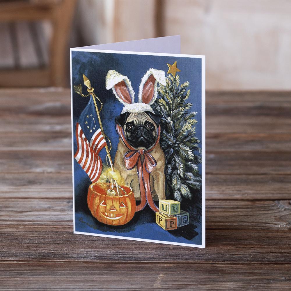 Buy this Pug for All Seasons Greeting Cards and Envelopes Pack of 8