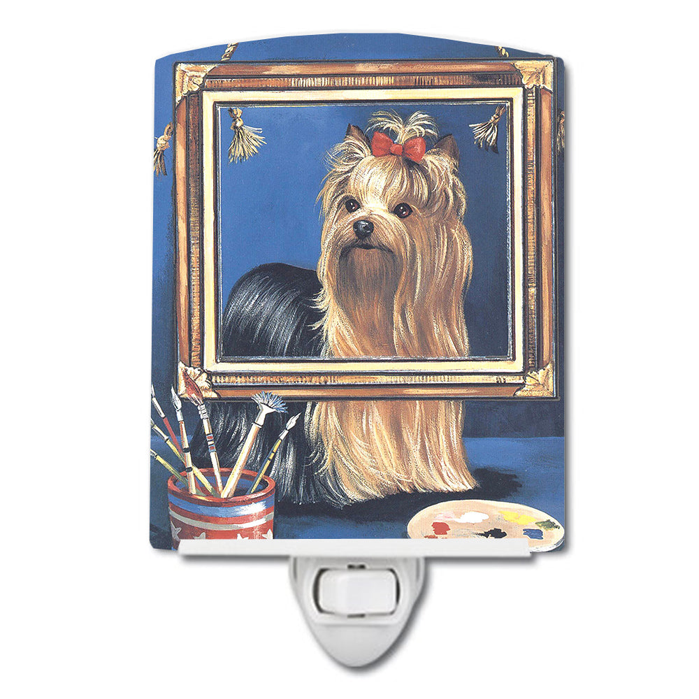 Yorkie Pretty as a Picture Ceramic Night Light PPP3126CNL - the-store.com