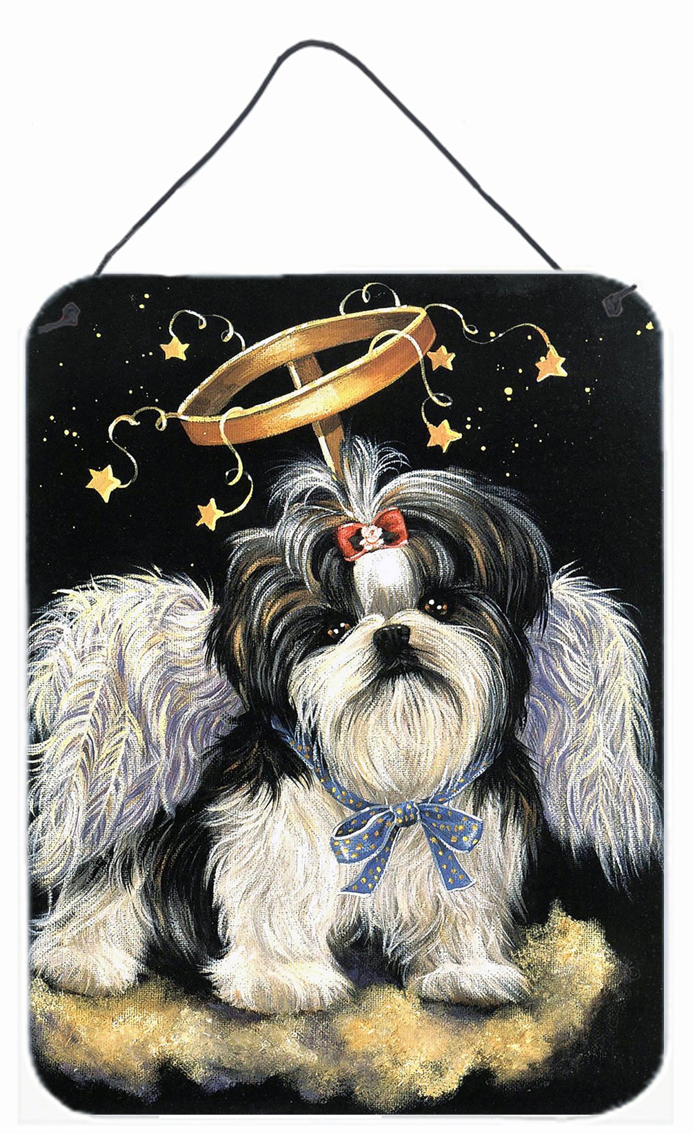 Buy this Shih Tzu Christmas Angel Wall or Door Hanging Prints PPP3127DS1216