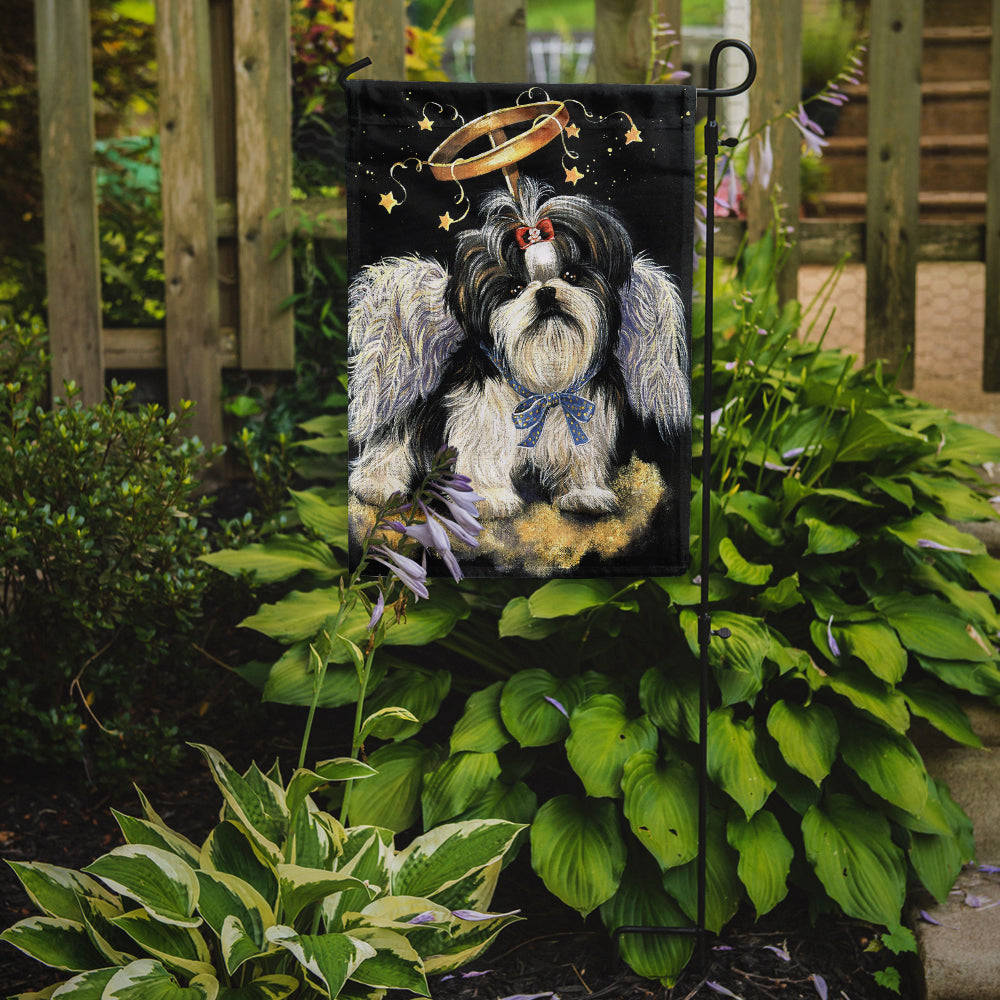 Caroline's Treasures Shih Tzu Christmas Angel Garden Flag – Decorative Outdoor Yard Flag PPP3127GF
