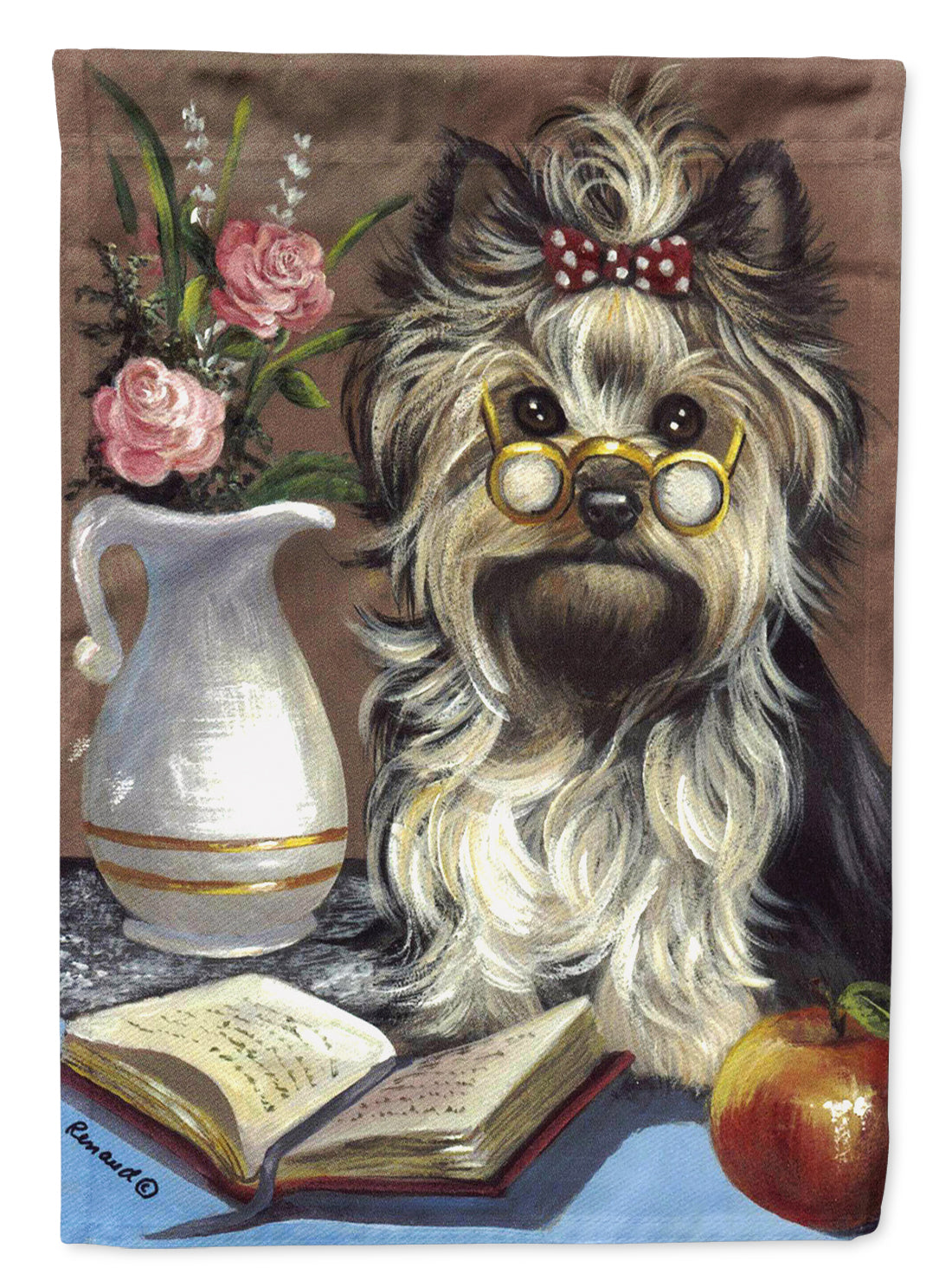 Yorkie Teacher&#39;s Pet Flag Canvas House Size PPP3128CHF  the-store.com.