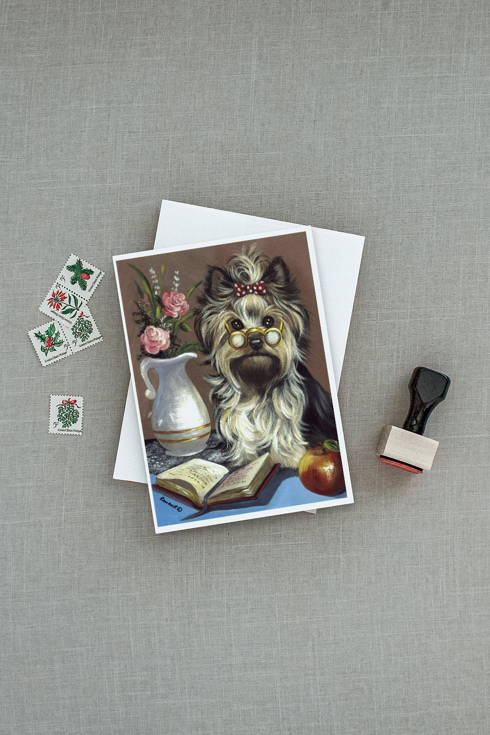 Yorkie Teacher's Pet Greeting Cards and Envelopes Pack of 8 - the-store.com