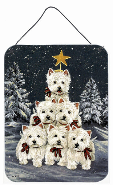Buy this Westie Christmas Family Tree Wall or Door Hanging Prints PPP3130DS1216