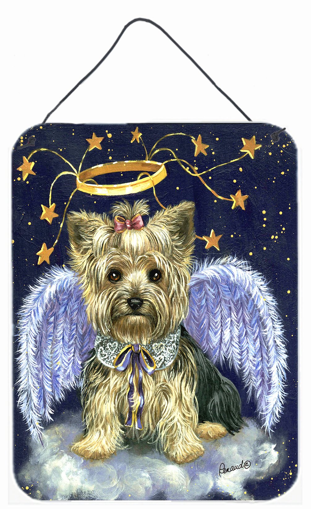 Buy this Yorkie Christmas Family Tree Wall or Door Hanging Prints PPP3131DS1216