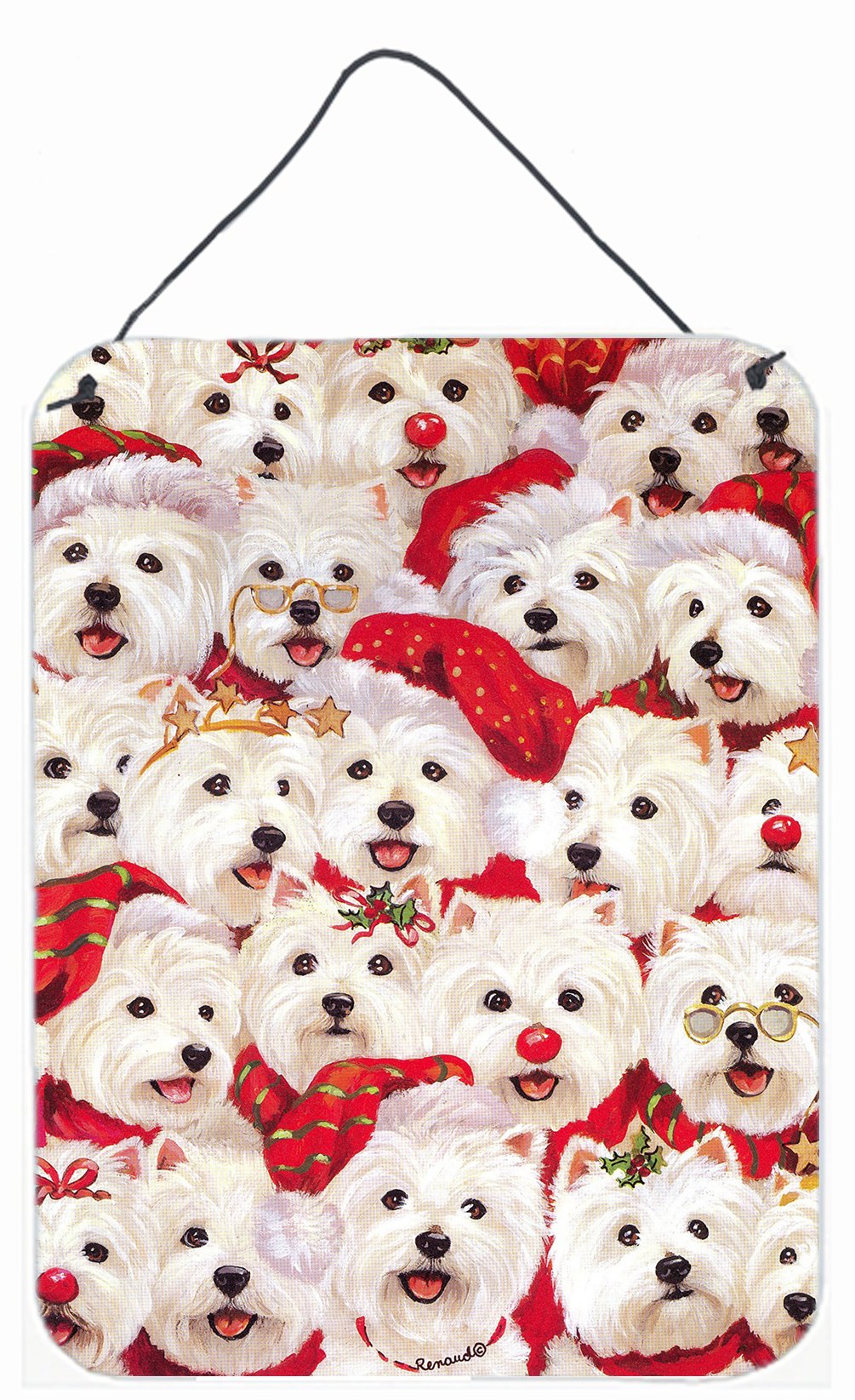 Buy this Westie Christmas a Plenty Wall or Door Hanging Prints PPP3133DS1216