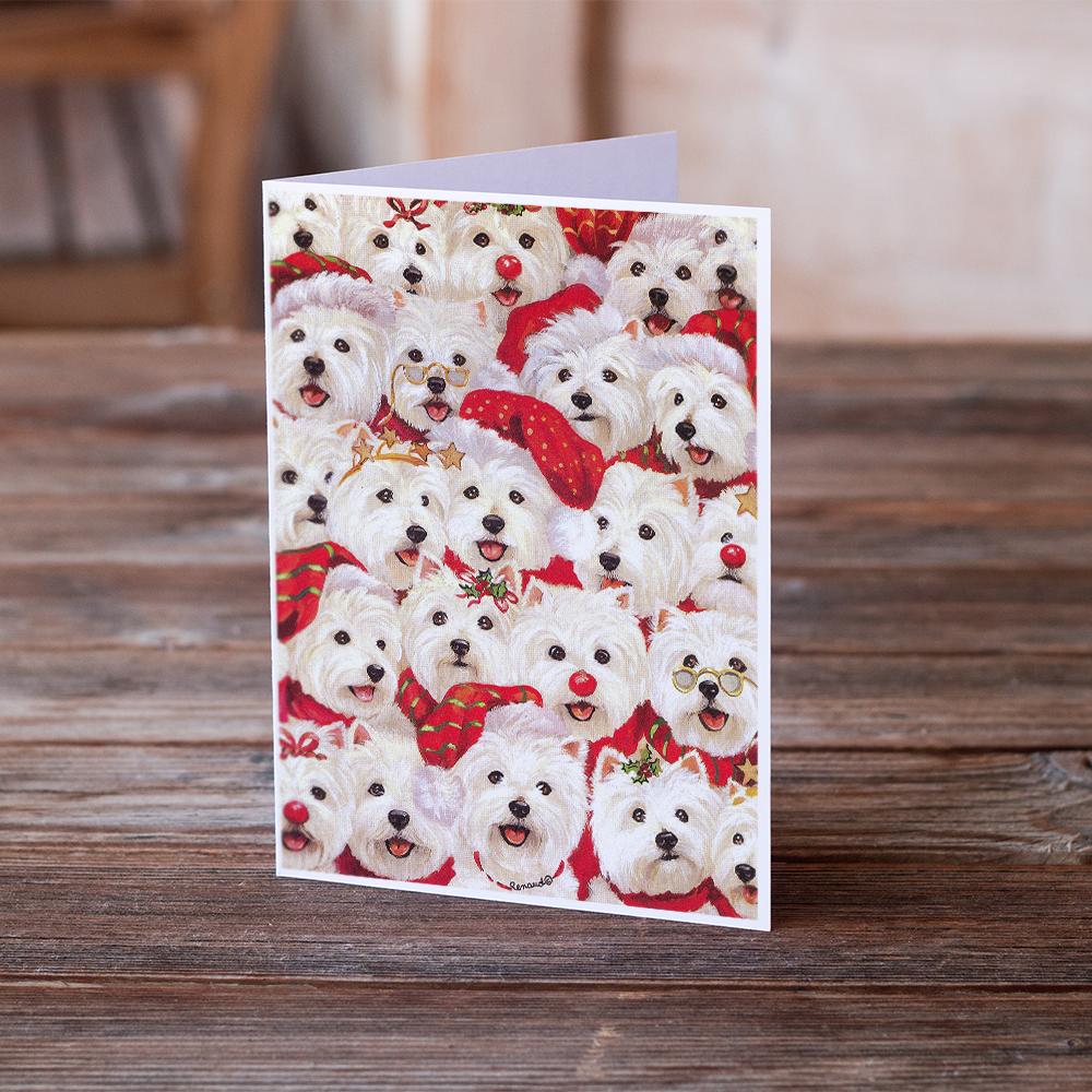 Buy this Westie Christmas a Plenty Greeting Cards and Envelopes Pack of 8