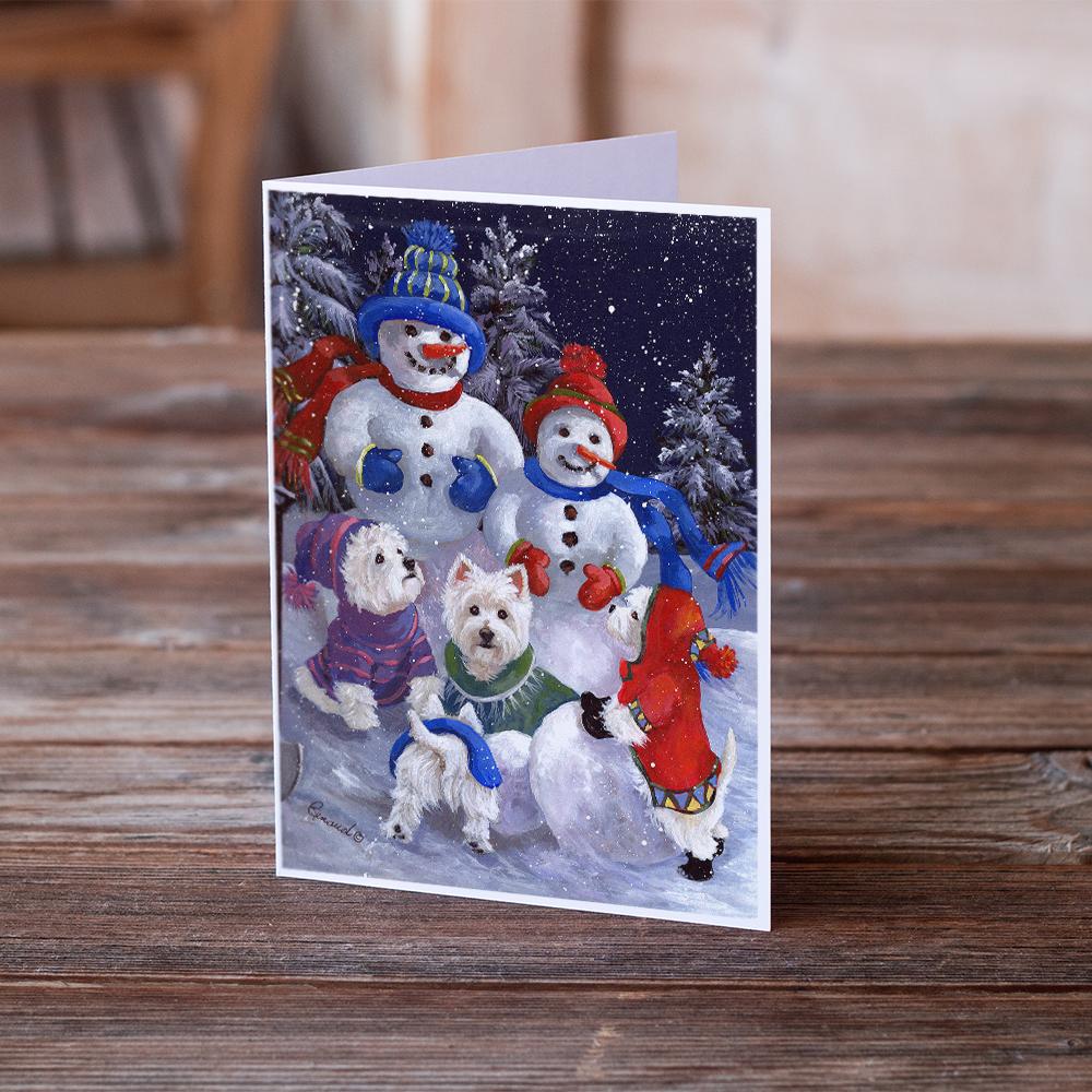 Buy this Westie Snowpeople Greeting Cards and Envelopes Pack of 8
