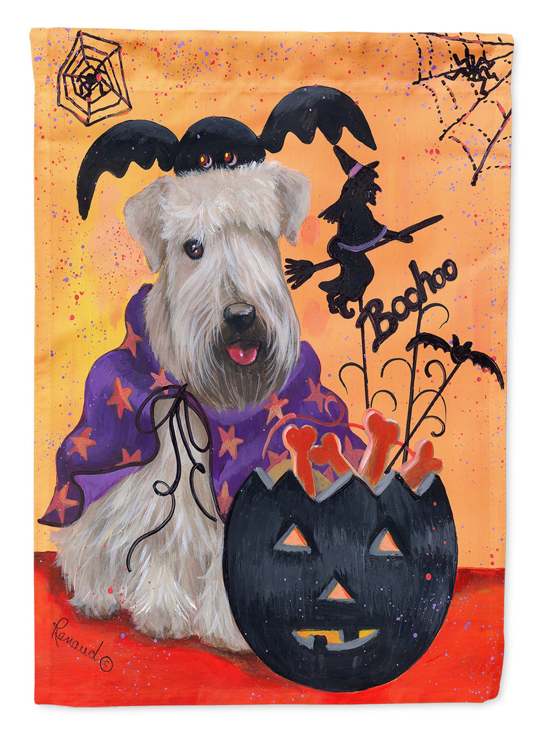 Wheaten Terrier Halloween Flag Canvas House Size PPP3136CHF