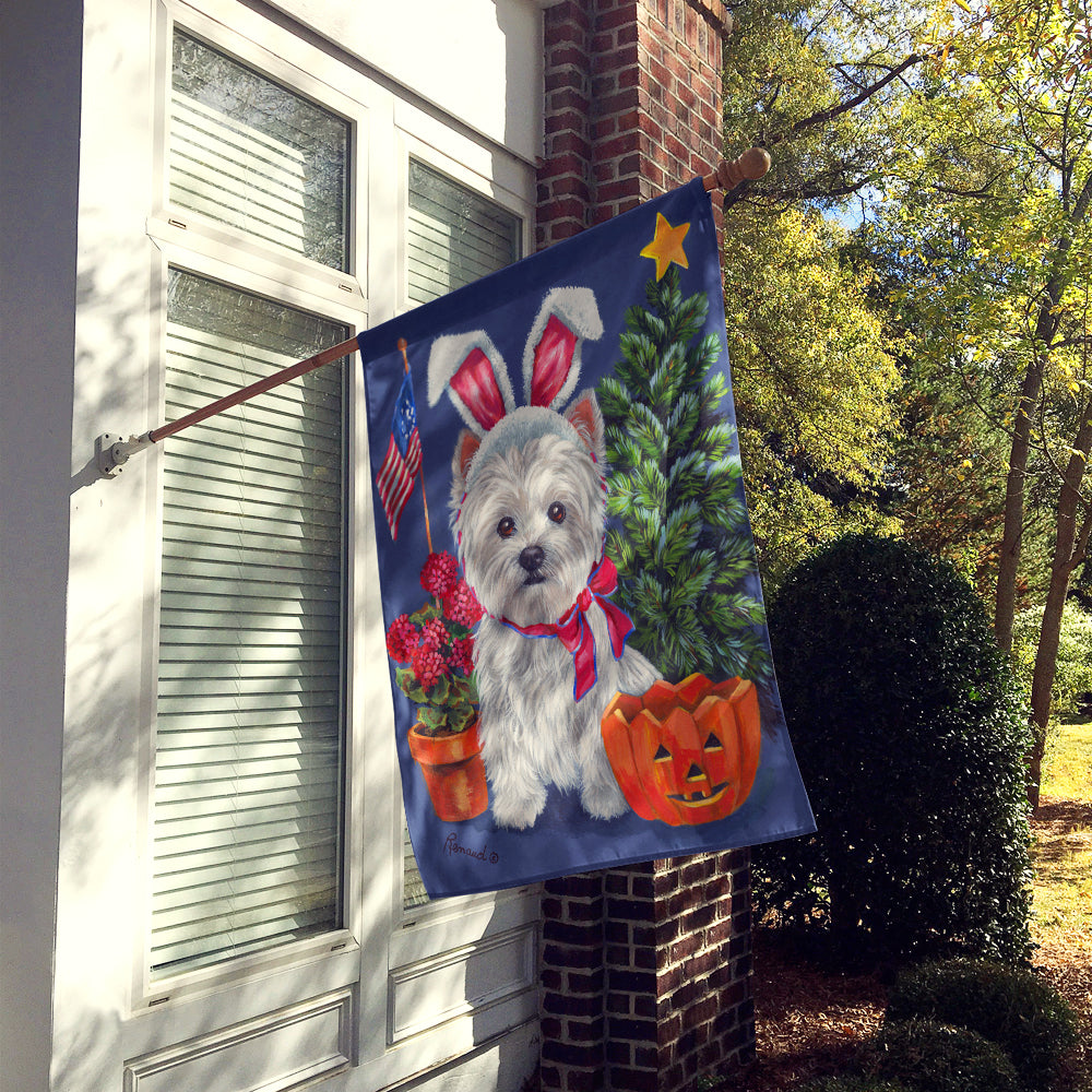 Westie for All Seasons Flag Canvas House Size PPP3137CHF  the-store.com.