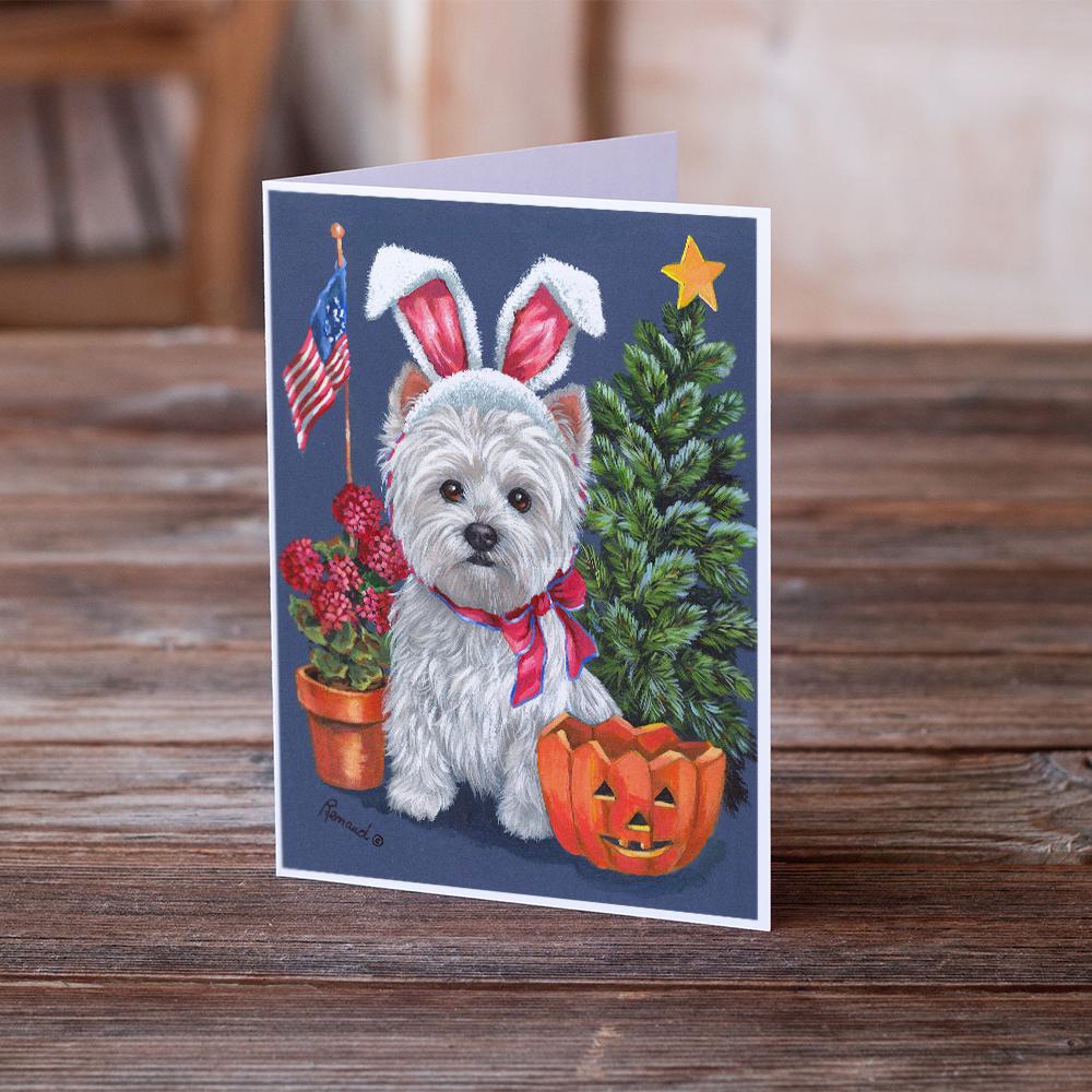 Westie for All Seasons Greeting Cards and Envelopes Pack of 8 - the-store.com