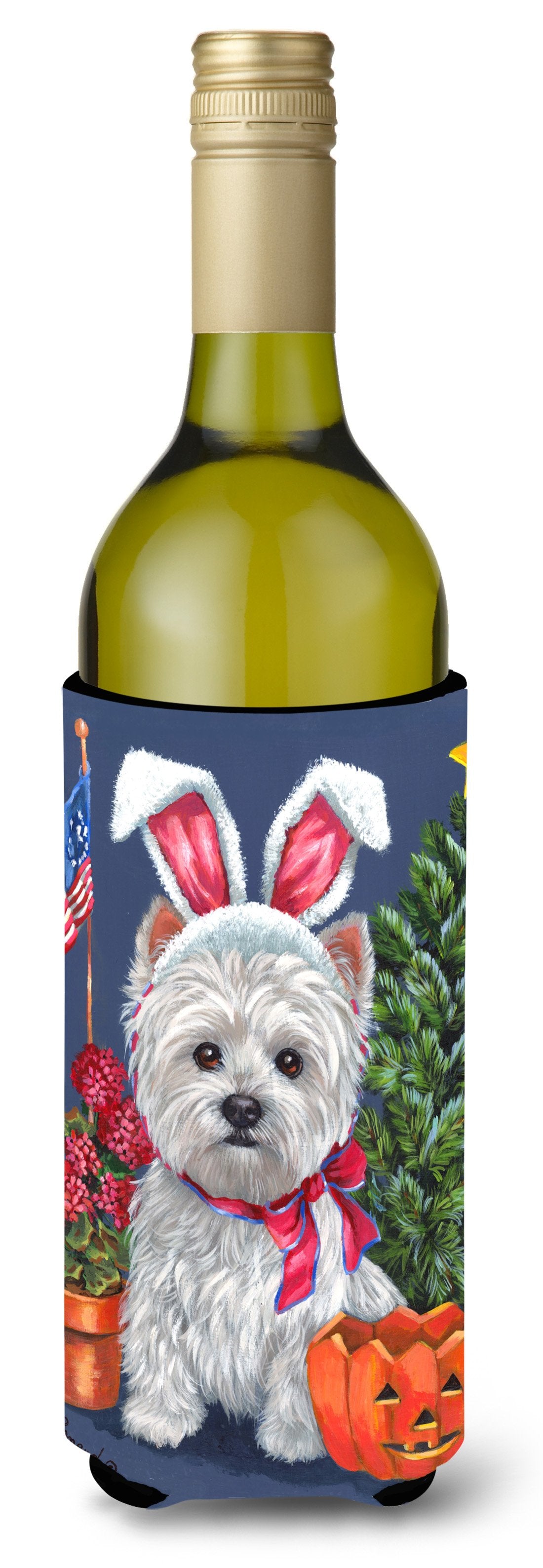 Westie for All Seasons Wine Bottle Hugger PPP3137LITERK by Caroline&#39;s Treasures
