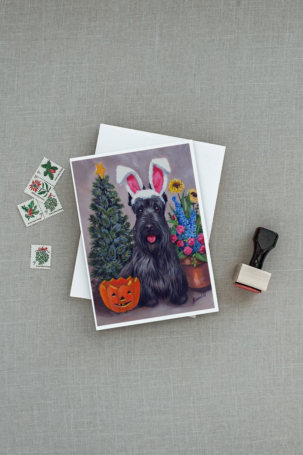 Scottish Terrier Scottie for All Seasons Greeting Cards and Envelopes Pack of 8 - the-store.com