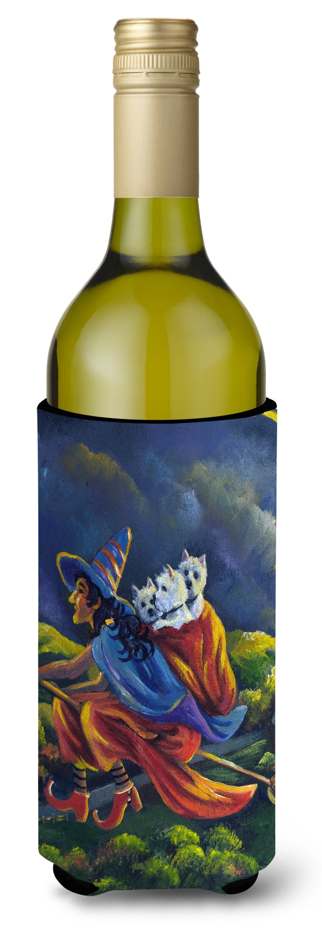 Westie Halloween Witch Wine Bottle Hugger PPP3139LITERK by Caroline&#39;s Treasures