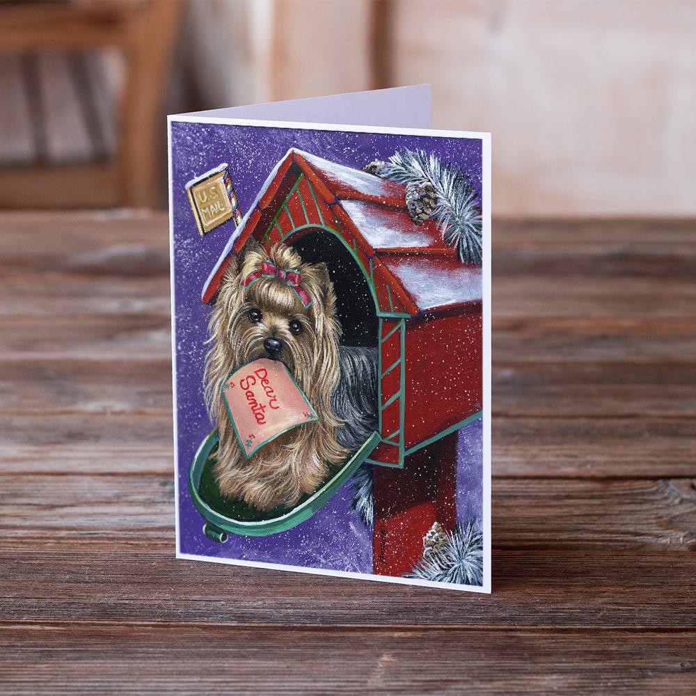 Yorkie Christmas Letter to Santa Greeting Cards and Envelopes Pack of 8 - the-store.com