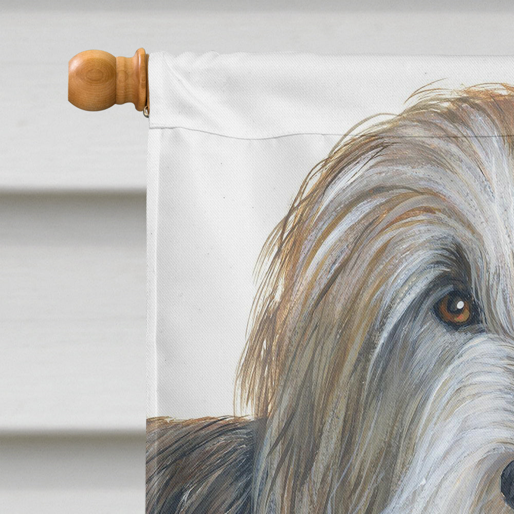 Bearded Collie Pot of Roses Flag Canvas House Size PPP3141CHF