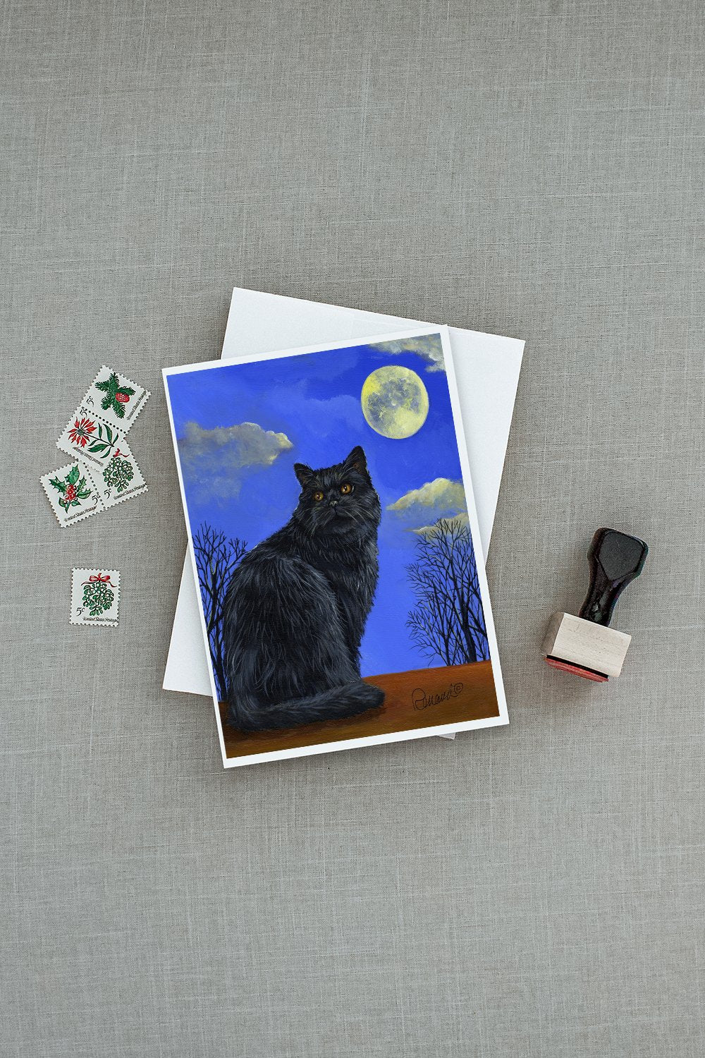 Black Cat Hocus Pocus Halloween Greeting Cards and Envelopes Pack of 8 - the-store.com