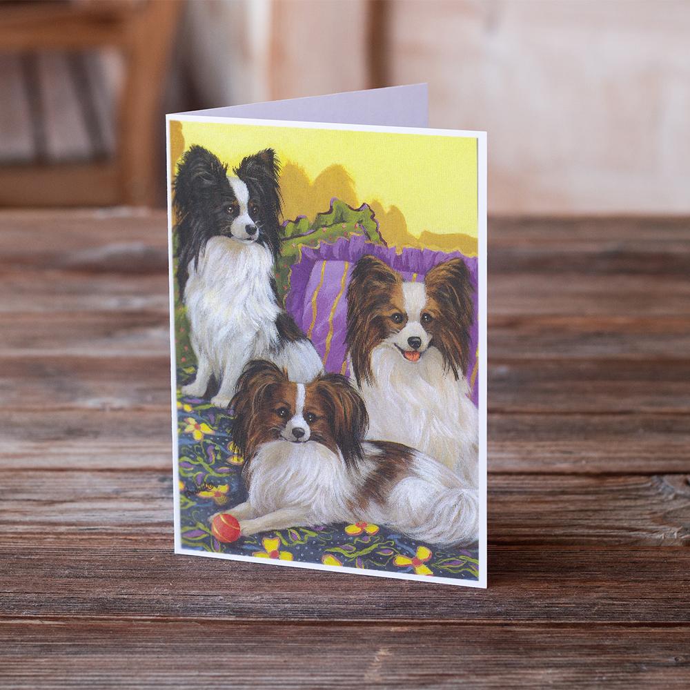 Papillon Party Pals Greeting Cards and Envelopes Pack of 8 - the-store.com