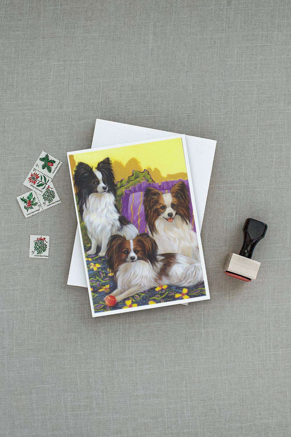 Papillon Party Pals Greeting Cards and Envelopes Pack of 8 - the-store.com