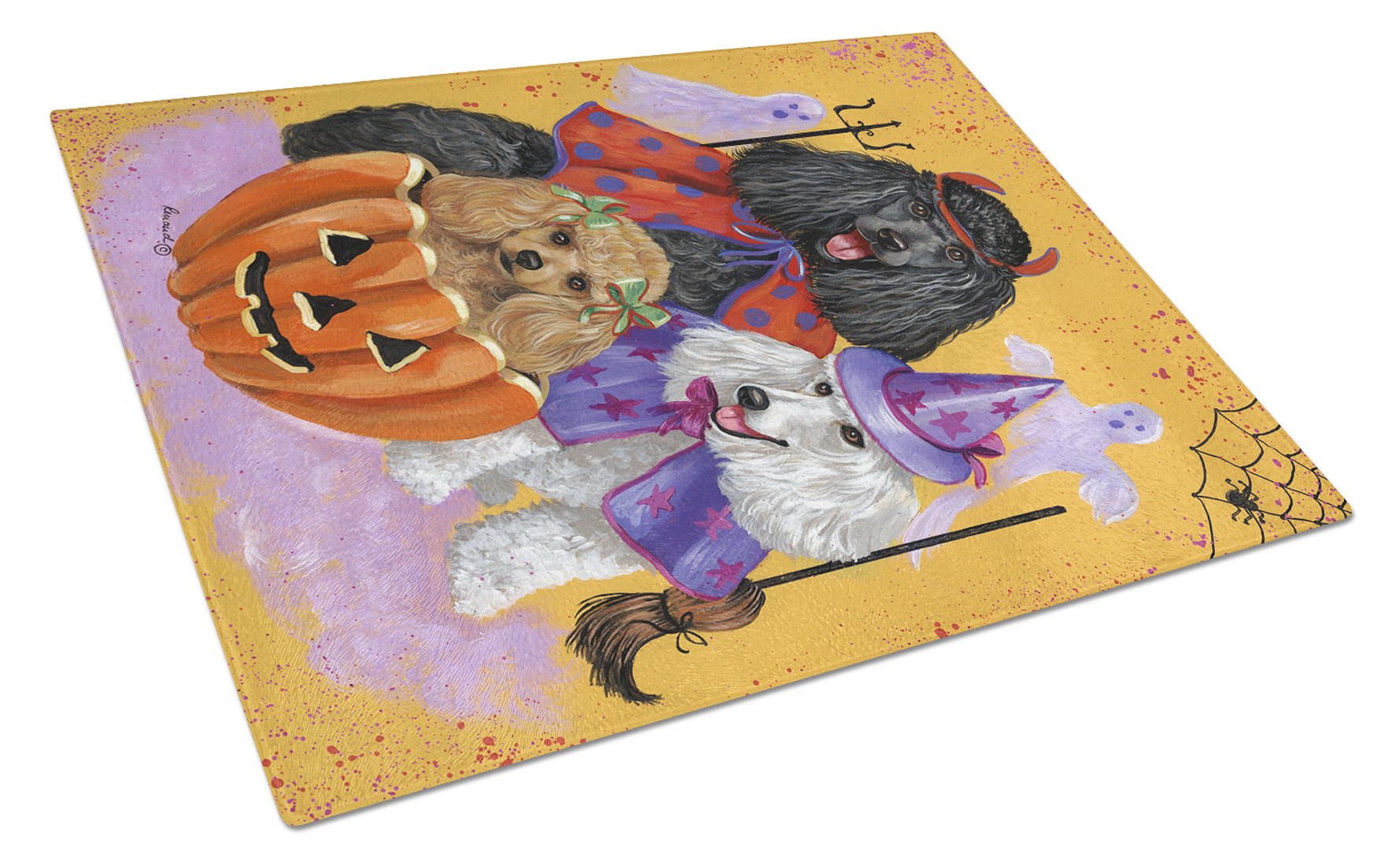 Poodle Halloween Glass Cutting Board Large PPP3146LCB by Caroline's Treasures
