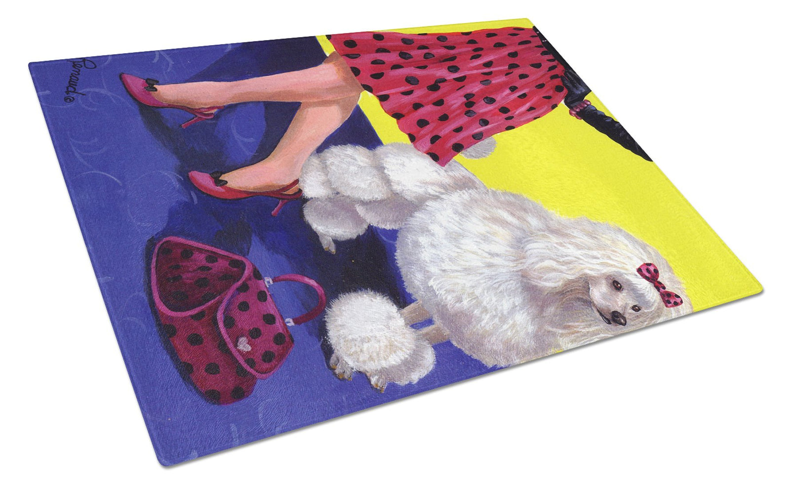 Poodle High Maintenance Glass Cutting Board Large PPP3147LCB by Caroline's Treasures