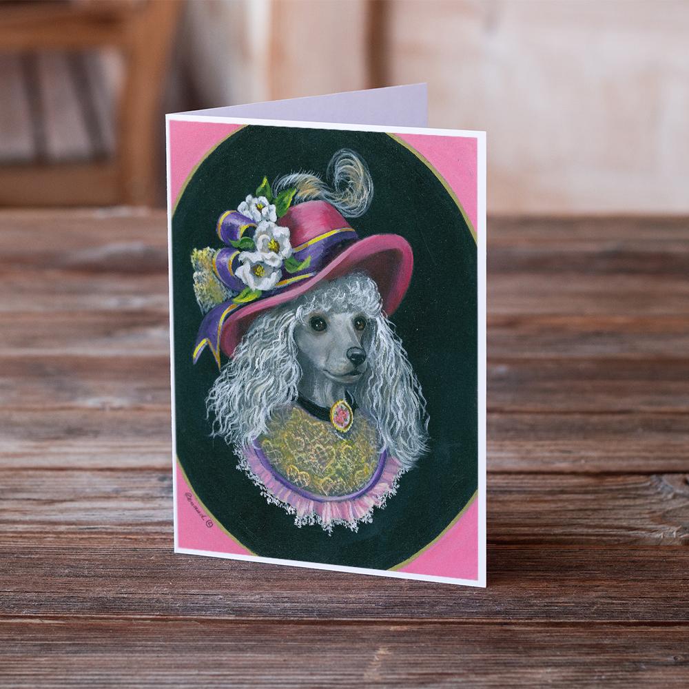 Poodle Lady Alexandria Greeting Cards and Envelopes Pack of 8 - the-store.com